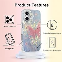 Vista 481 de I-MGAE-IN-AR - Funda diseñada para iPhone 12 y 12 Pro, diseño de mariposa plateada brillante, funda protectora de poliuretano termoplástico, suave