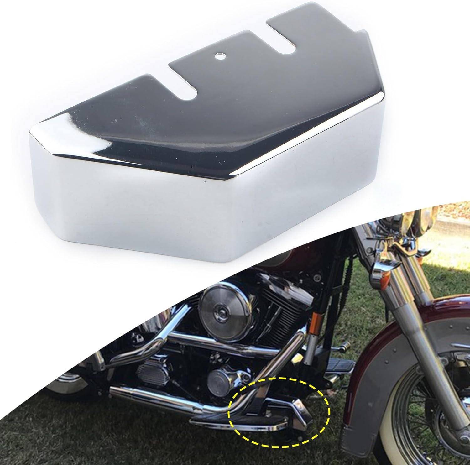 Rear Brake Master Cylinder Cover Guard Compatible with Harley Heritage Softail Fat Boy FLST 1986-1990 FLSTC 1988-1999 FLSTF 1990-1999 FLSTN 1993-1996 FLSTS 1997-1999