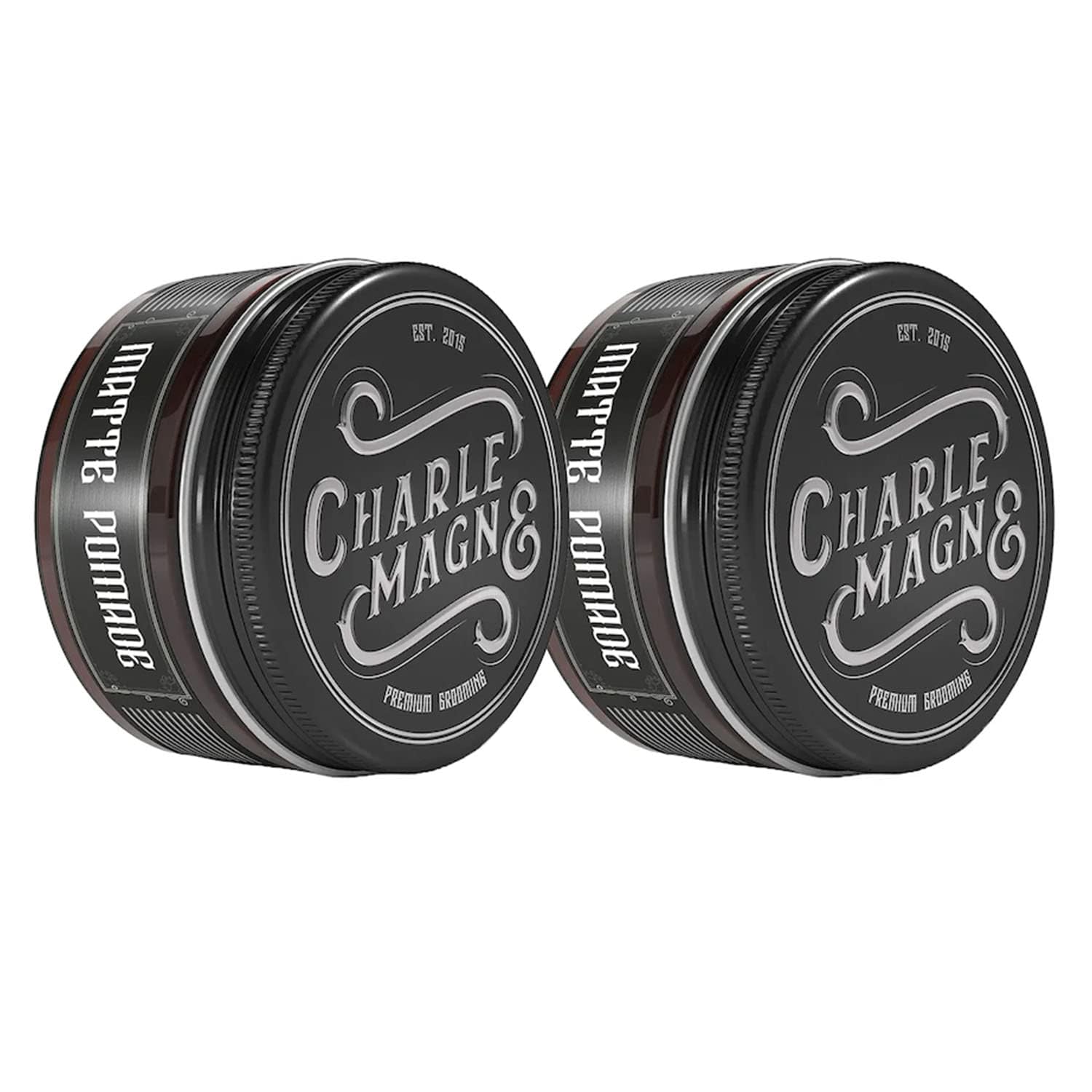 Charlemagne Pomata opaca per capelli - 100 ml Crema e pomata premium per lo styling dei capelli da uomo - Argilla per capelli con finitura opaca (200 Ml, Tenuta forte)