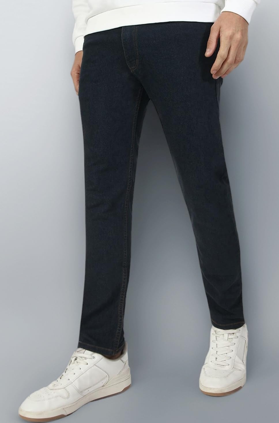 Men's Slim Fit Mid Rise Washed Jeans Stretchable