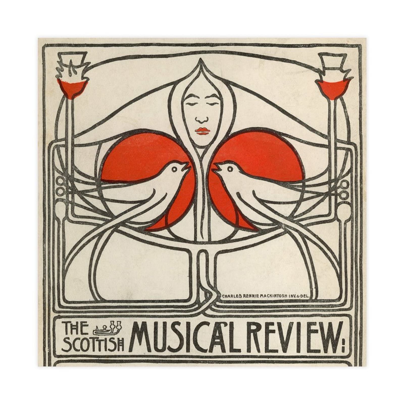FUKITT Charles Rennie Mackintosh Art Poster (3) Canvas Poster Bedroom Decor Sports Landscape Office Room Decor Gift Unframe-style 20x20inch(50x50cm)