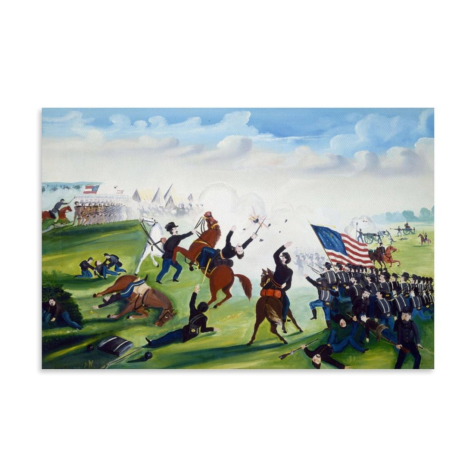 Amazon.co.jp: 南北戦争の戦闘ポスター 1865 年頃に未知の芸術家 
