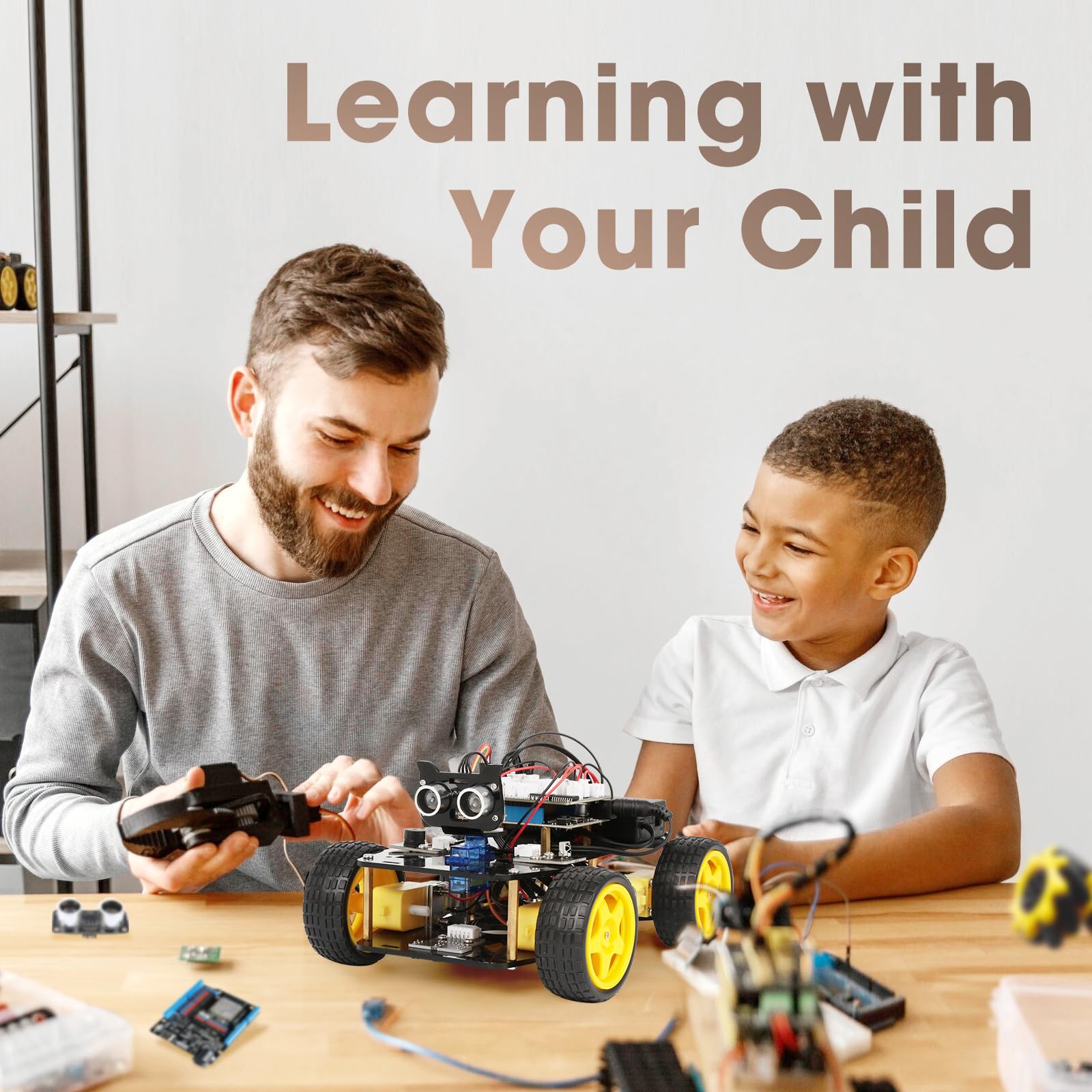 ACEBOTT Roboter Bausatz für Kinder 8-12 Jahren, Roboter Kinder kompatibel mit Arduino und Scratch, Roboter Spielzeug mit Fernbedienung und App Steuerung, Geschenk für Jungen und Jugendliche