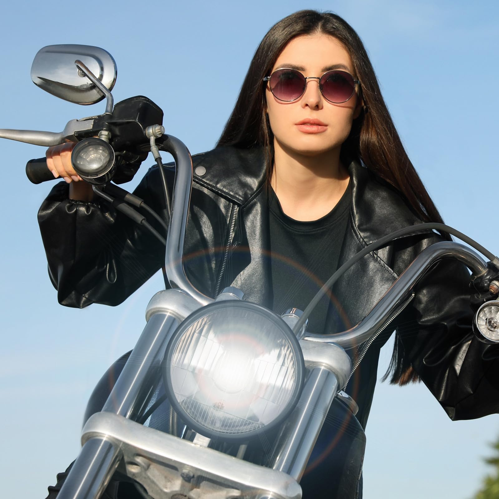 Zerodeko Carcasa Negra para Faro de Motocicleta Soporte Estable y Protección de Luz para Conducción Nocturna, Material PC Resistente Accesorios de Instalación