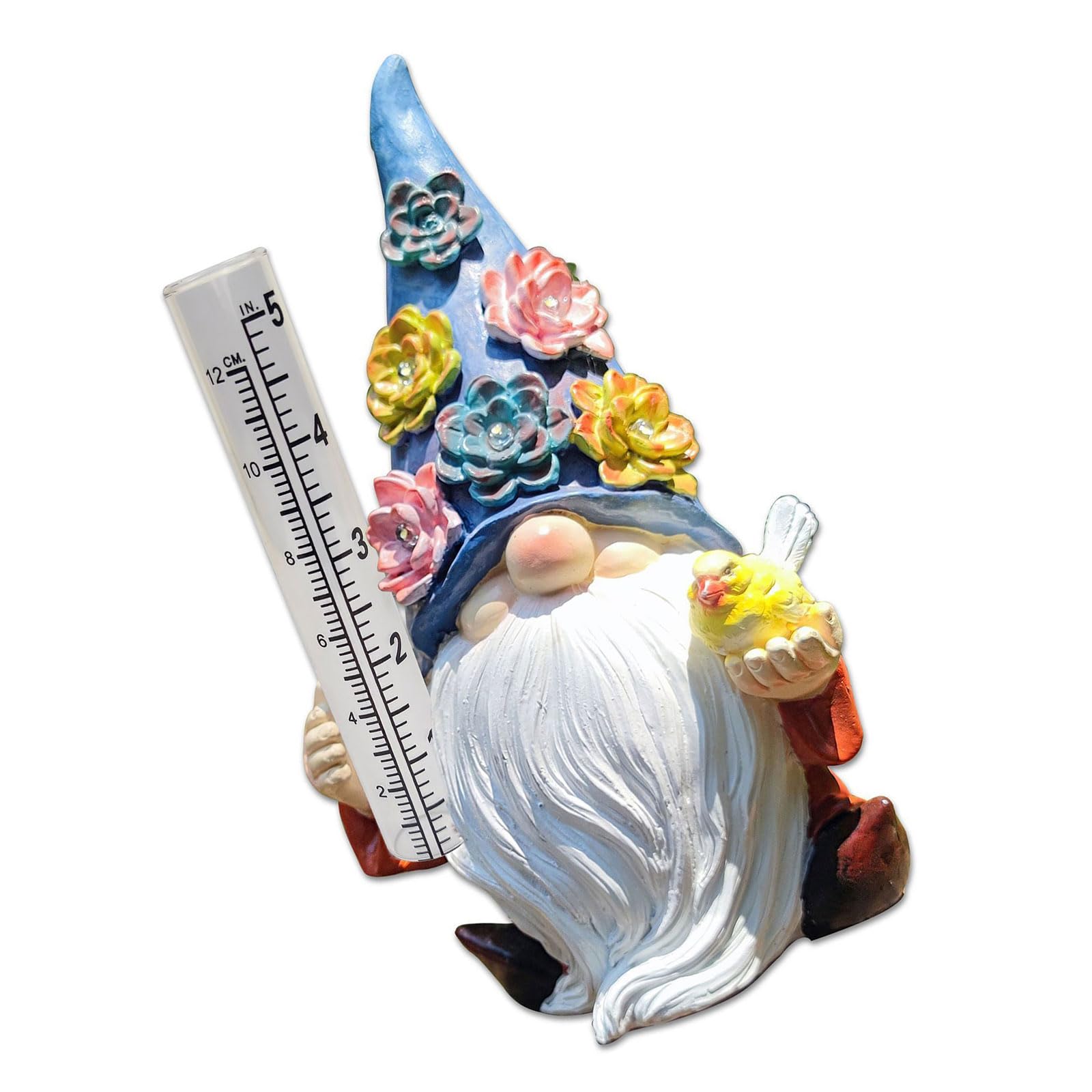 Pluviomètre mesure des précipitations LED statue extérieur étanche pour arrière-cour