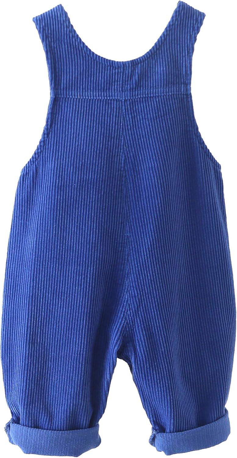Happy Cherry Infant Baby Boy Girl Corduroy Overalls Romper Adjustable Button Suspender Big Pants Plain Romper Outfit Clothes