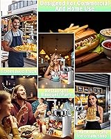 Vista 8 de Dispensador de queso Nacho, dispensador de queso nacho de 4.6 cuartos de galón con bomba, calentador de queso de dulce de azúcar caliente de acero