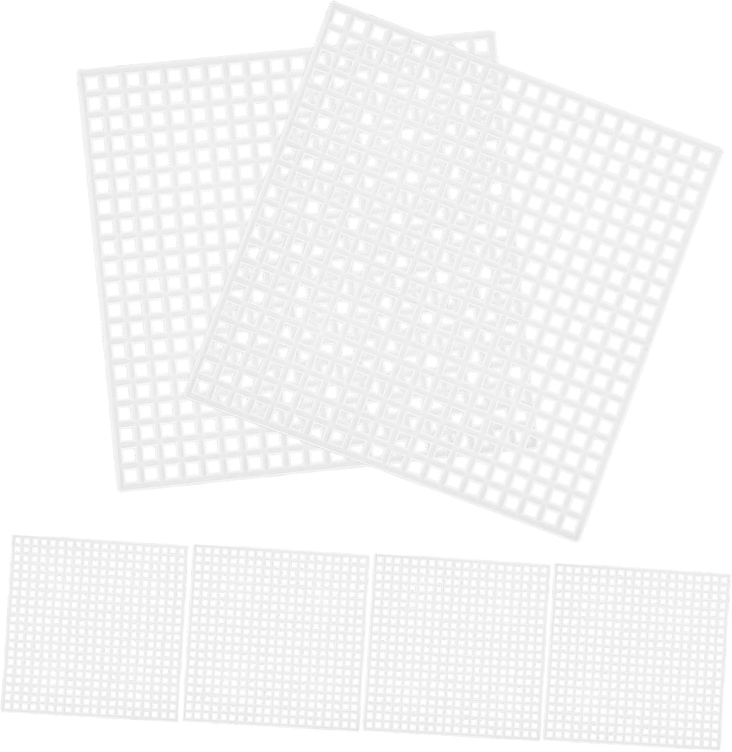 DECORNIJIA 10Pcs Plastic Mesh Sheets for DIY Crafts Durable Embroidery Pads Reusable Mesh Material for Knitting Crochet and Needlework Projects