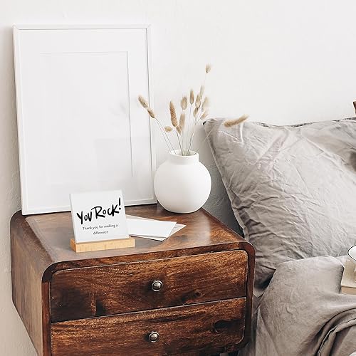 Miniatura 5 de Roowest Paquete de 20 frases inspiradoras para decoración de escritorio, regalos de Navidad, oficina, letrero de agradecimiento con soporte de