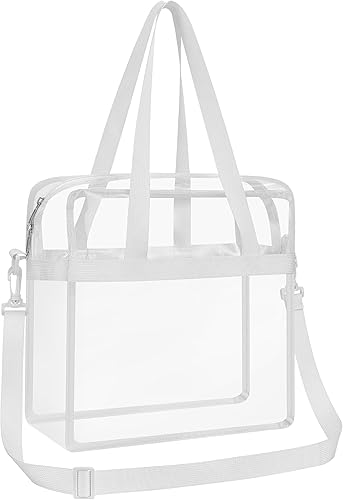 Vista 283 de Oraben Bolsa transparente transparente aprobada para estadios de 12 x 6 x 12 pulgadas, bolsa de estadio para trabajo, juegos deportivos, gimnasio