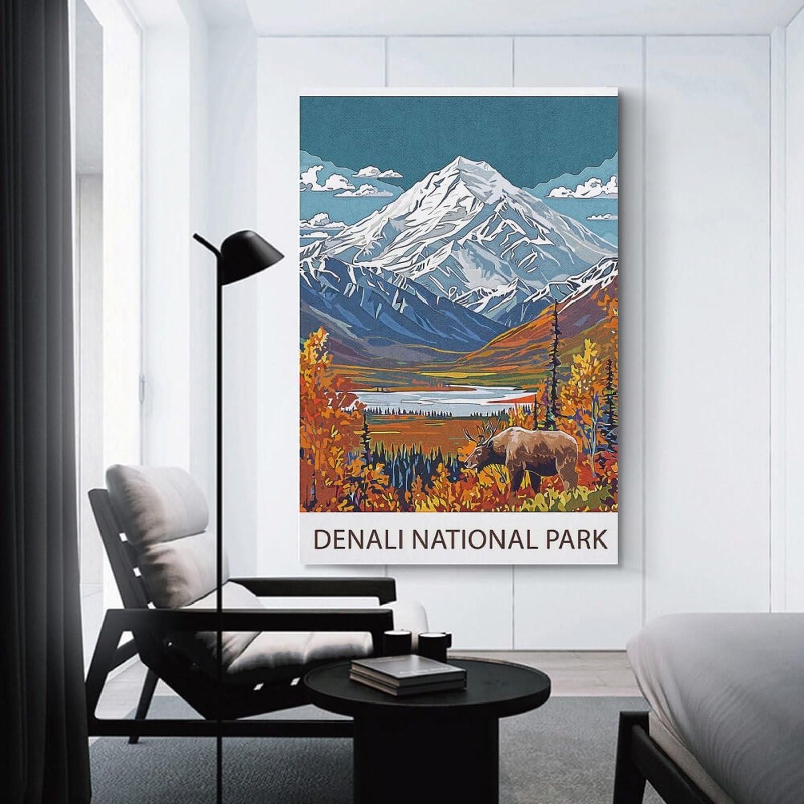 Junmoney Denali National Park (2) Canvas Wall Decor 12x18inch(30x45cm), for Lounge, Study, Hallway Or Flat Walls, Canvas Wall Art That Fits Changing Layouts