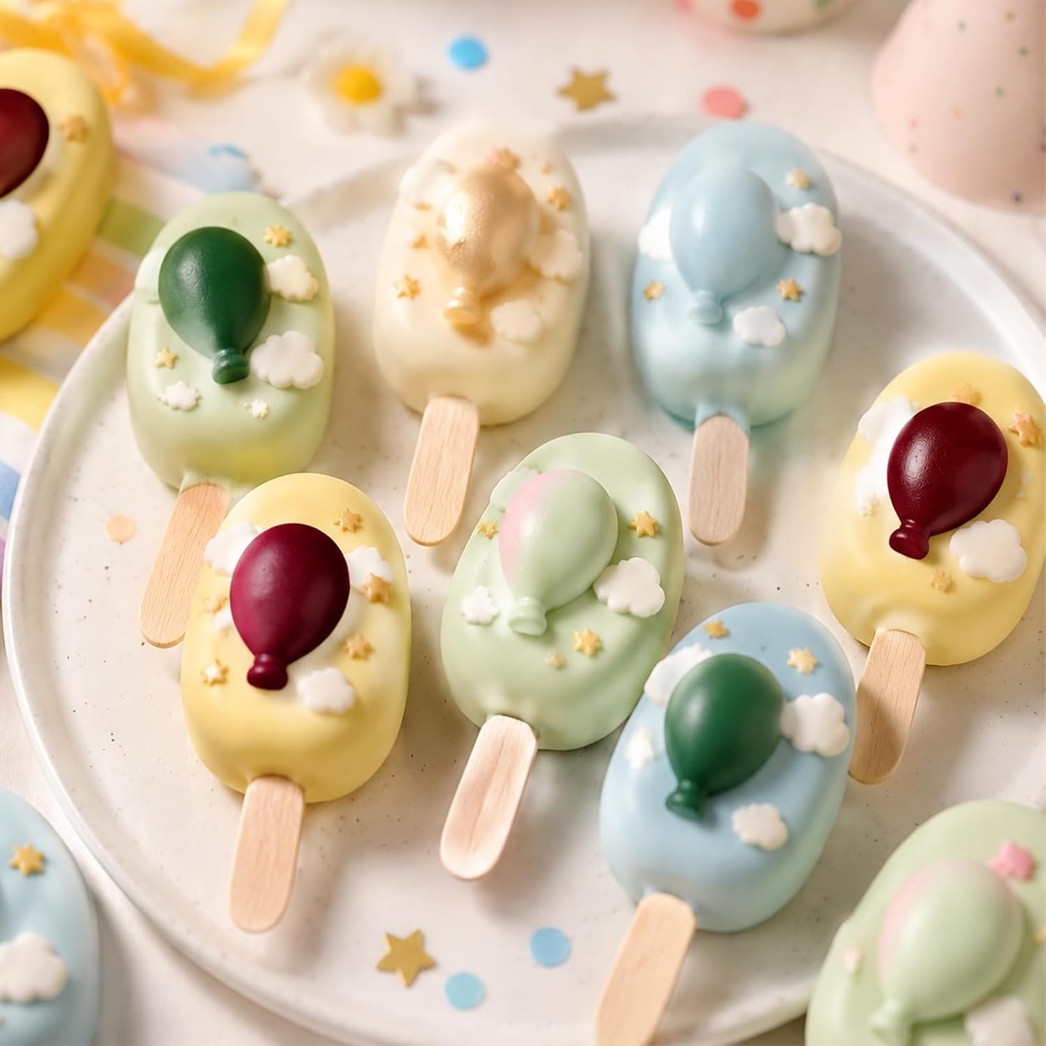 12-Cavity Air Balloon Silicone Mold for Chocolate, Candy