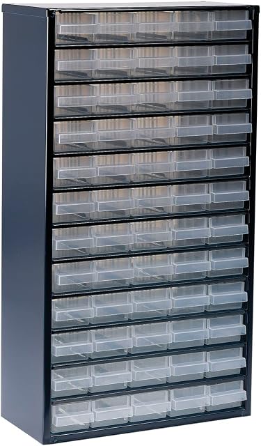 Raaco 137386 "1260-00" Cabinet with 60 Drawers, Blue/Transparent