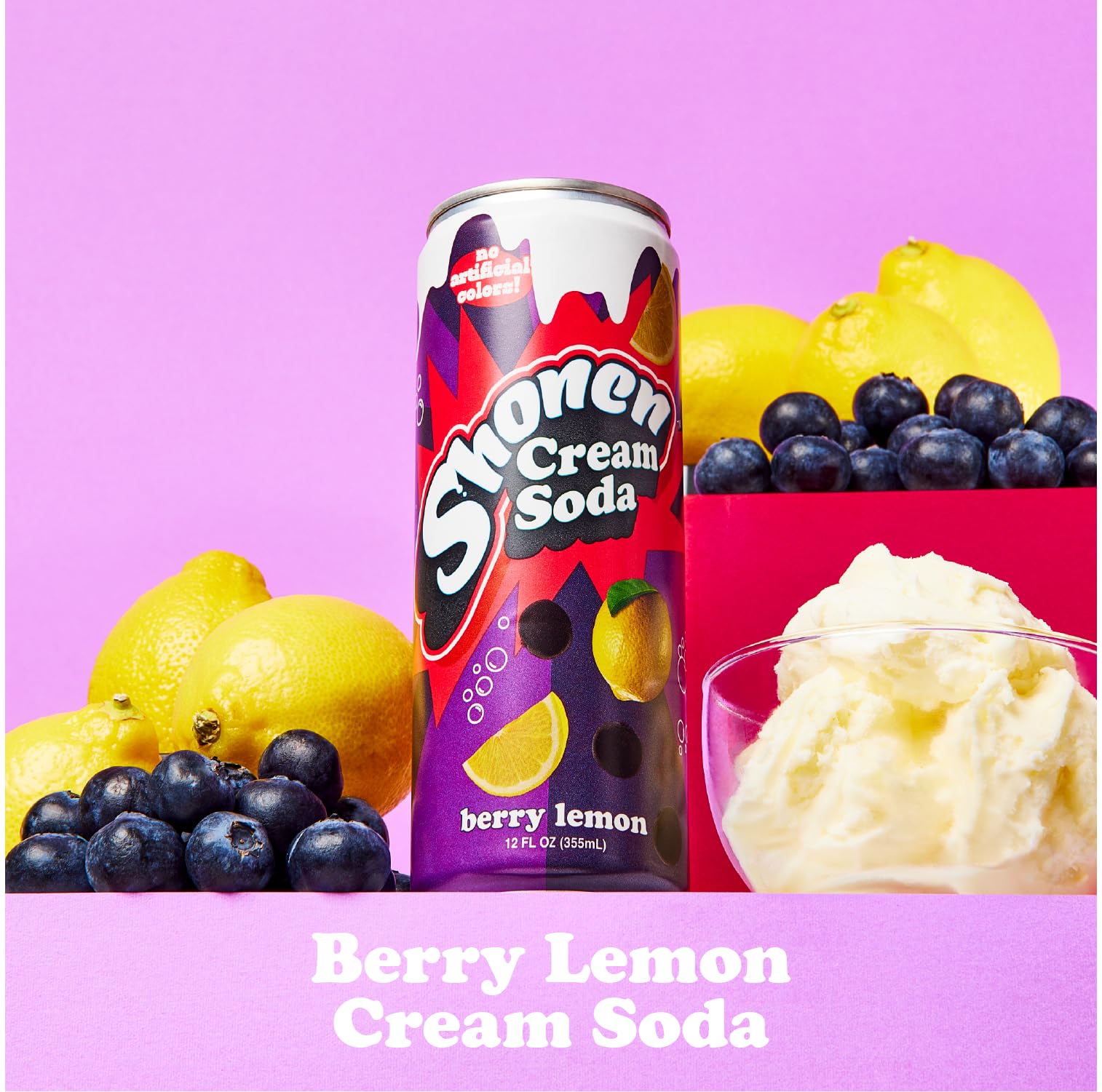 Amazon.com : Shonen Soda - Berry Lemon Cream | 12 Fl Oz Can | 12