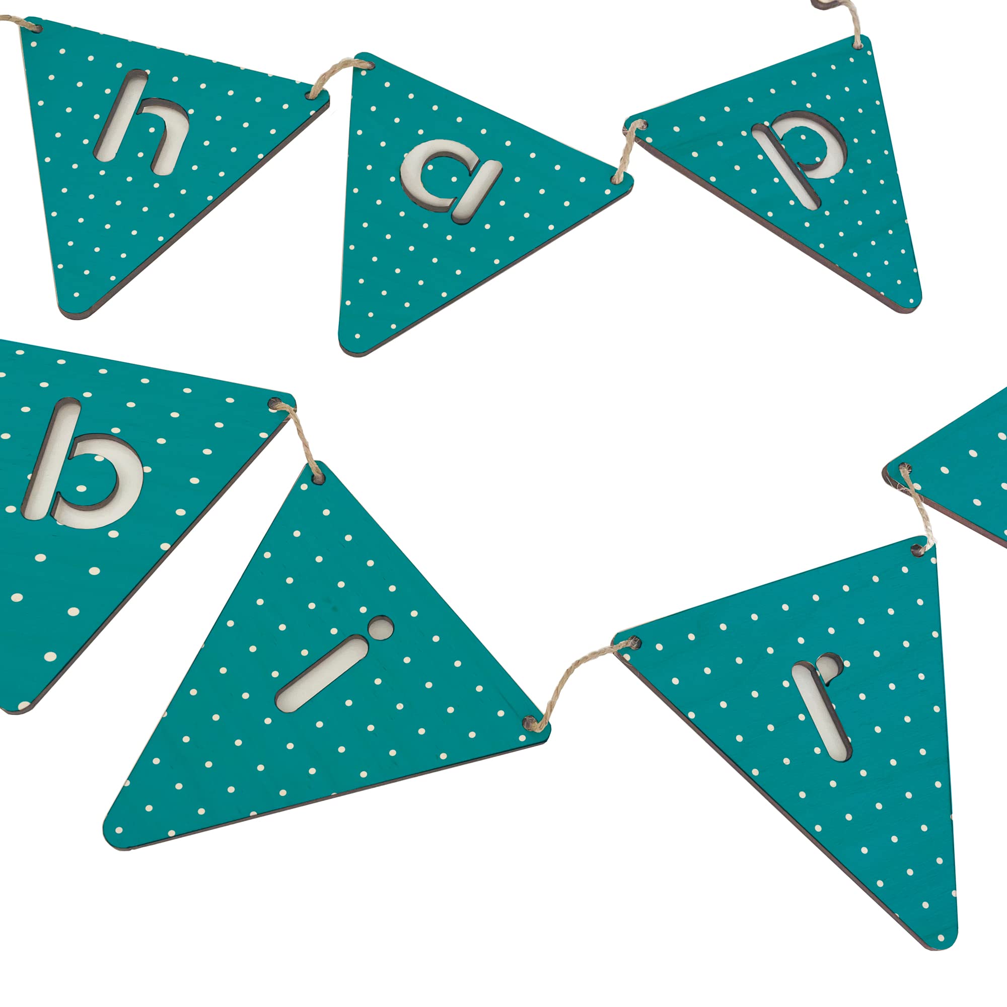 stika.co Banderines de Madera Personalizados de Feliz cumpleaños, decoración de Fiesta con impresión Divertida, decoración Duradera del hogar