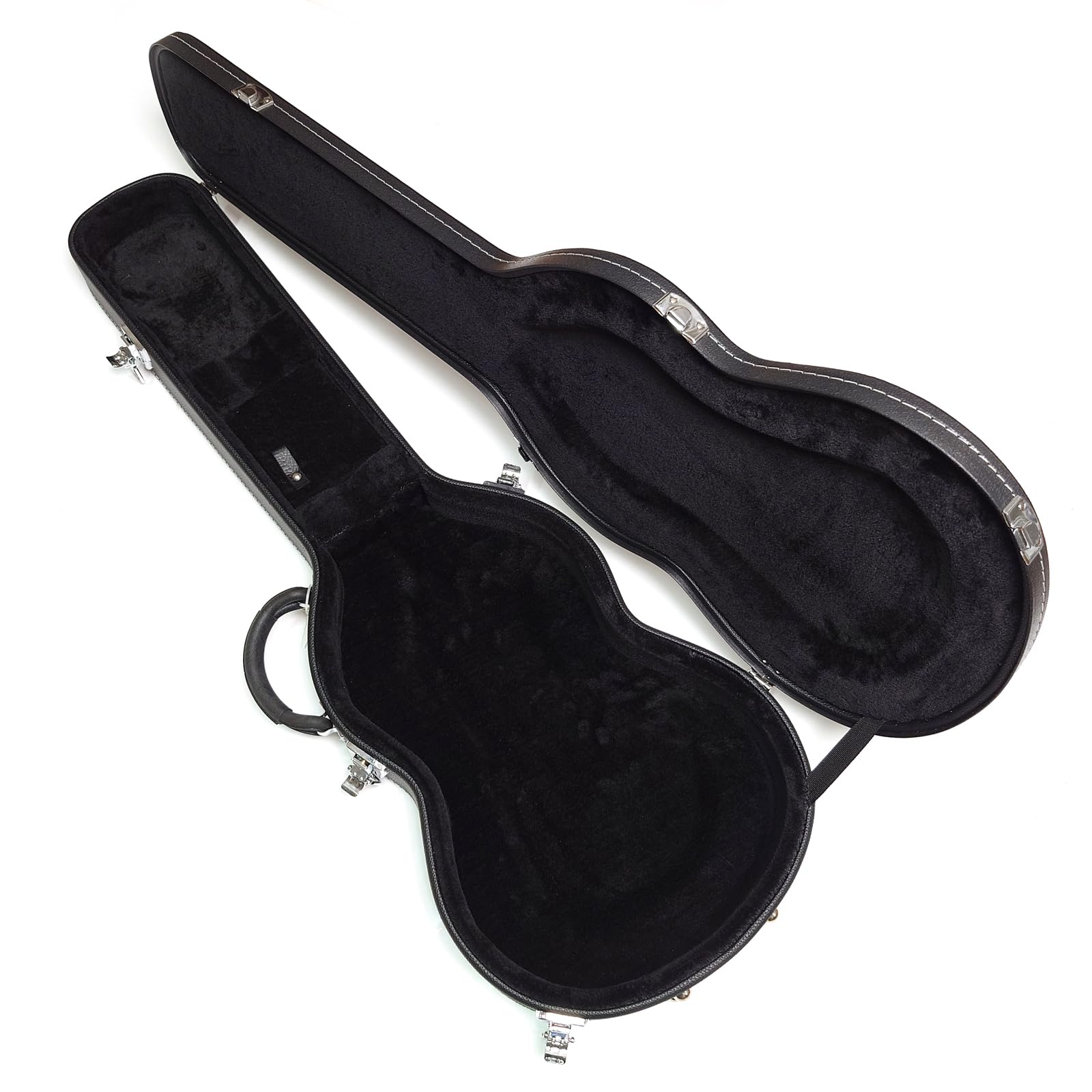 Custodia per chitarra elettrica premium per Gibson Les Paul, custodia rigida con interno in peluche, impermeabile, scomparto portaoggetti (C-nero), nero (C-BLACK), nero (C-BLACK)