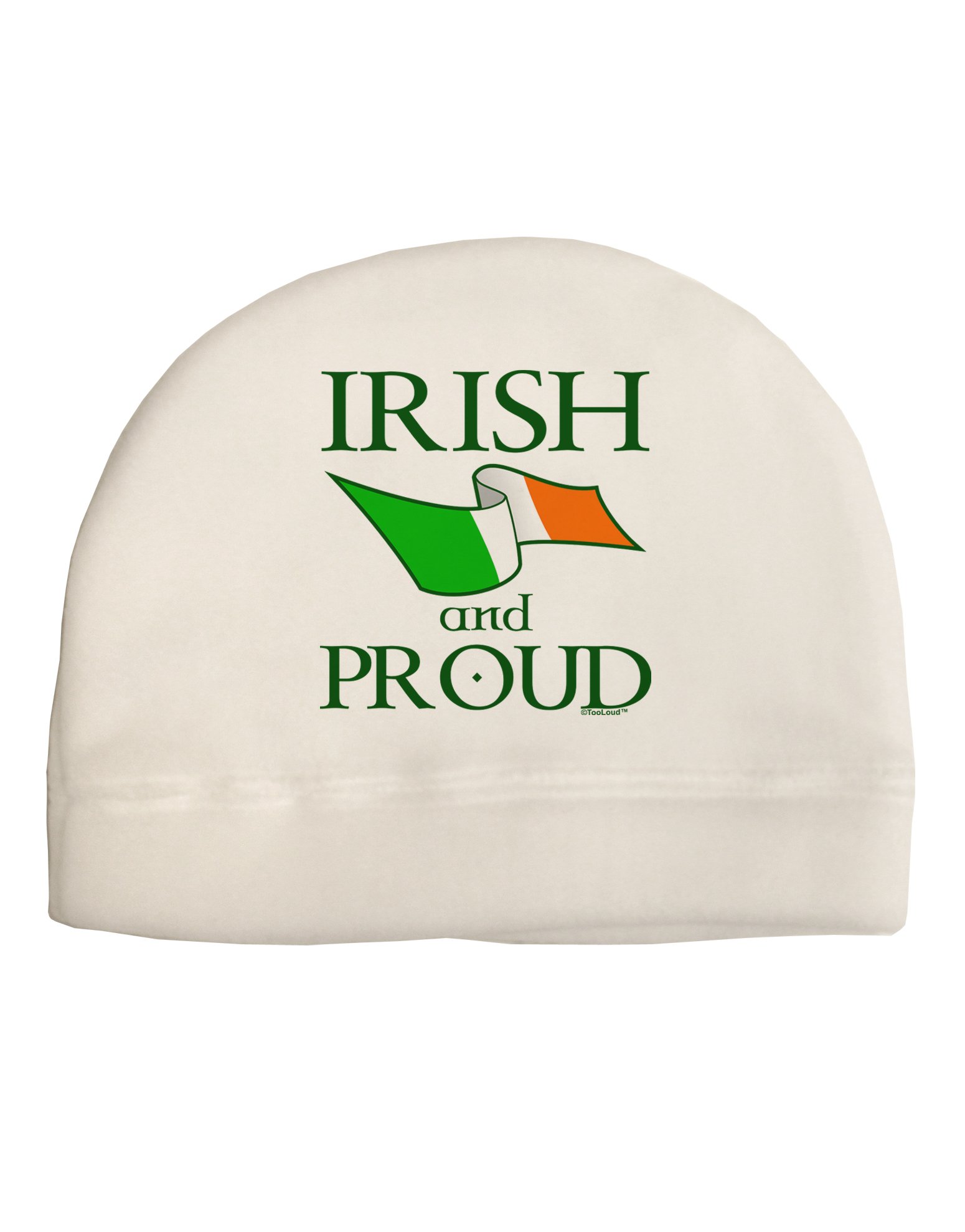 TOOLOUD Irish and Proud Child Fleece Beanie Cap Hat White