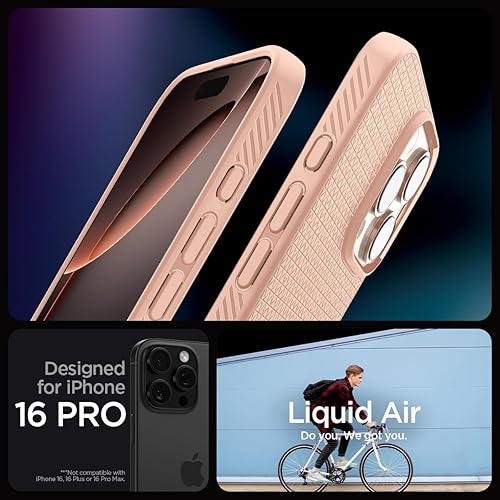 Vista 435 de Spigen Liquid Air - Funda diseñada para iPhone 13 Pro Max (2021), color negro mate