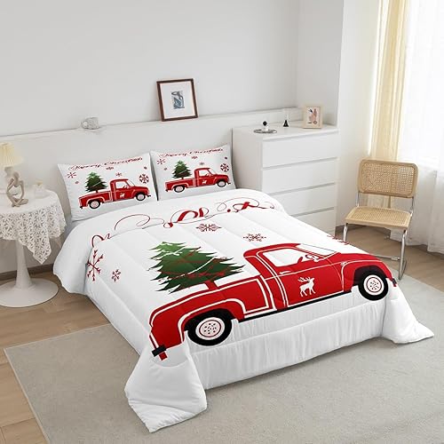 Vista 21 de Juego de ropa de cama de tractor tamaño matrimonial, juego de edredón de camión de equipo, edredón de plumón de excavadora de construcción, juego