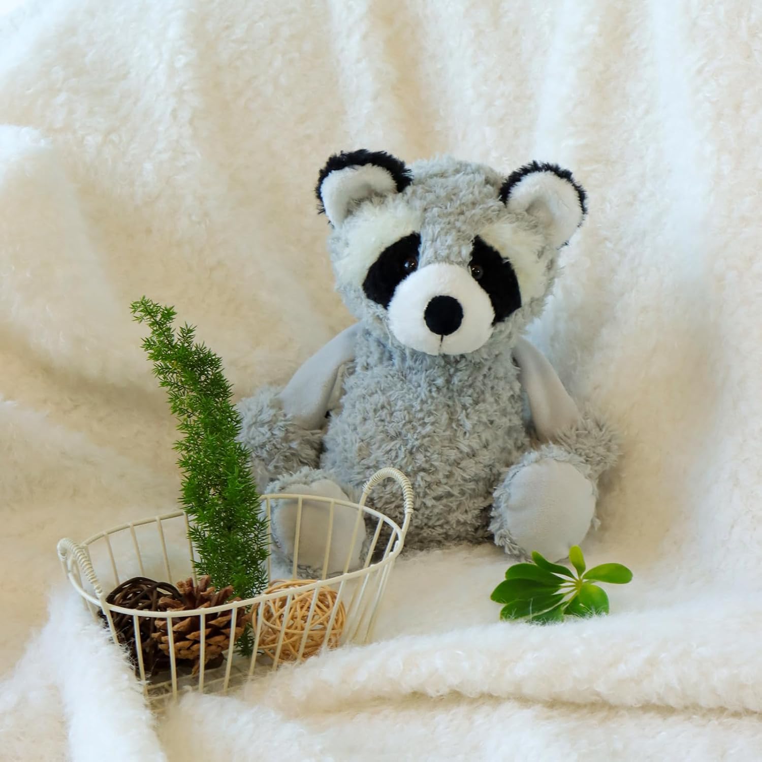 Apricot Lamb Toys Plush Gray Raccoon Stuffed Animal Soft Cuddly Perfect for Child （Gray Raccoon, 9 Inches