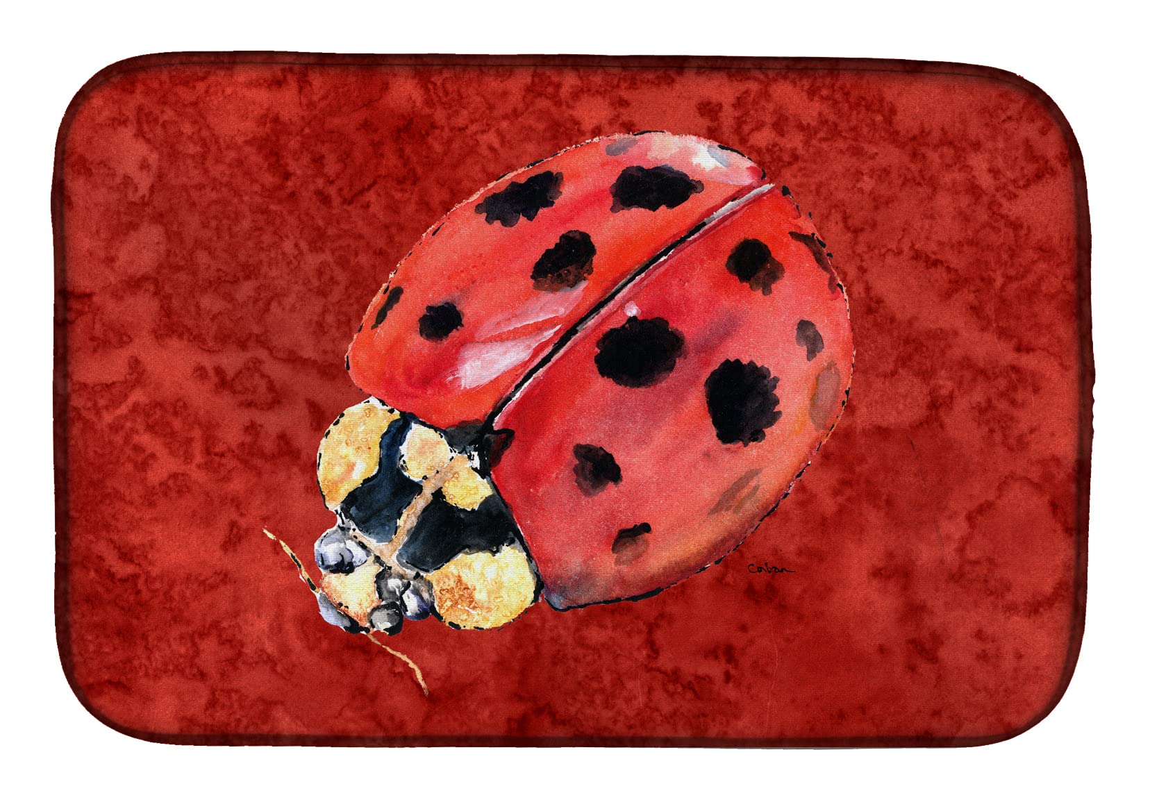 Tapis de séchage coccinelle Caroline's Treasures 8870DDM rouge 14x21 cm