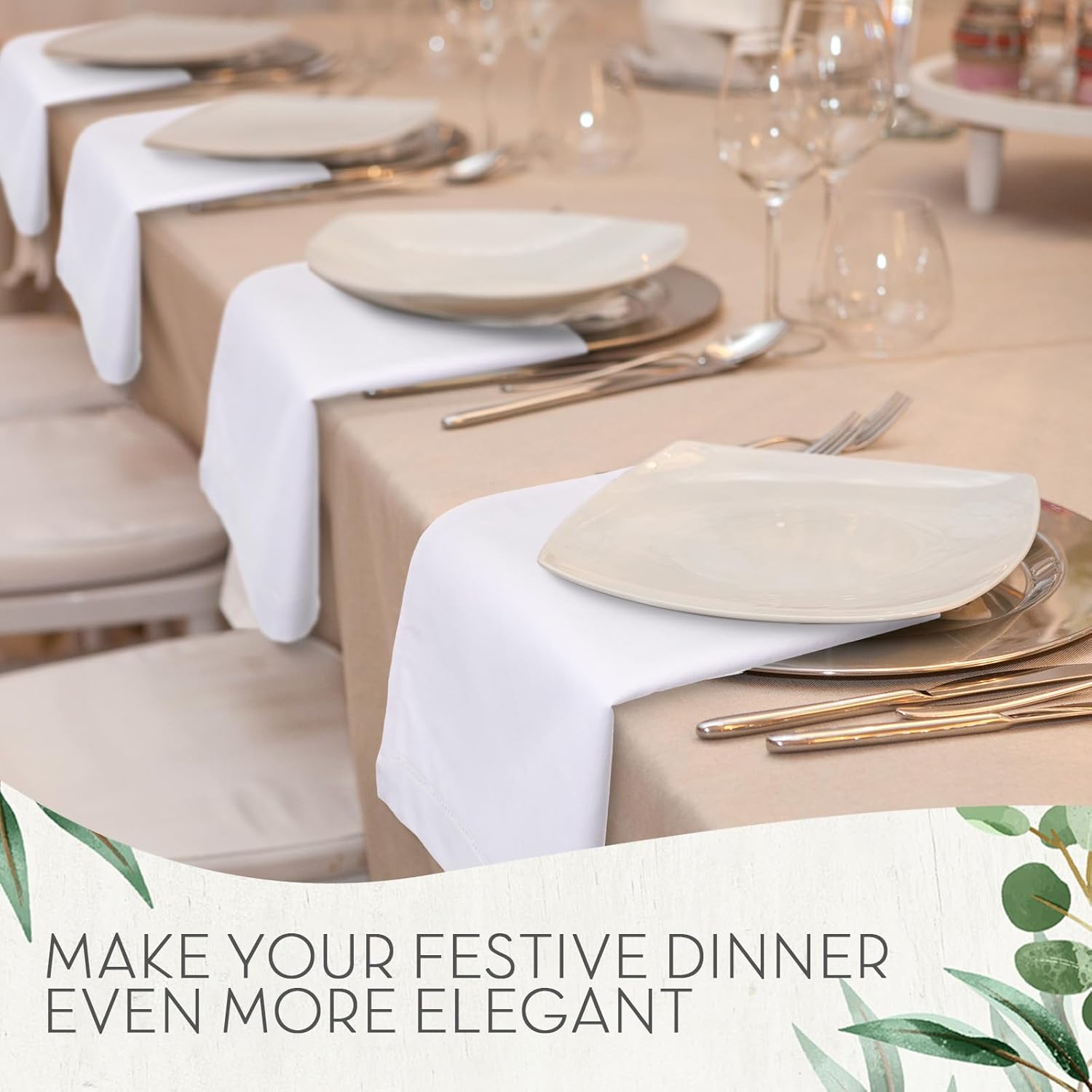 Mixweer 12 Pcs 14" x 22" White Linen Hemstitched Hand Towel Linen Tea Towels for Embroidery Dish Towels for Bathroom Kitchen Home