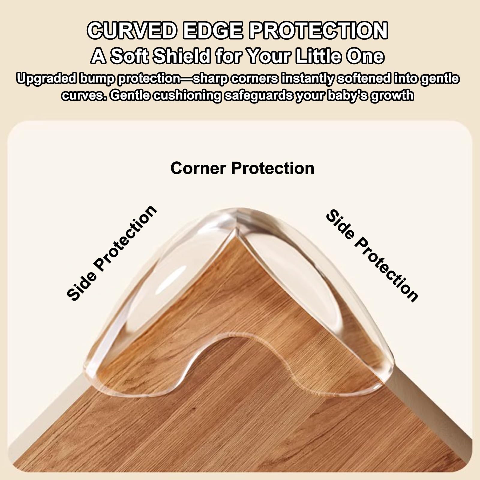 Möbel-Eckenschutz, Eckenschutz, Tischkante, transparentes Design, 4–18 Stück(L Style,18pcs)