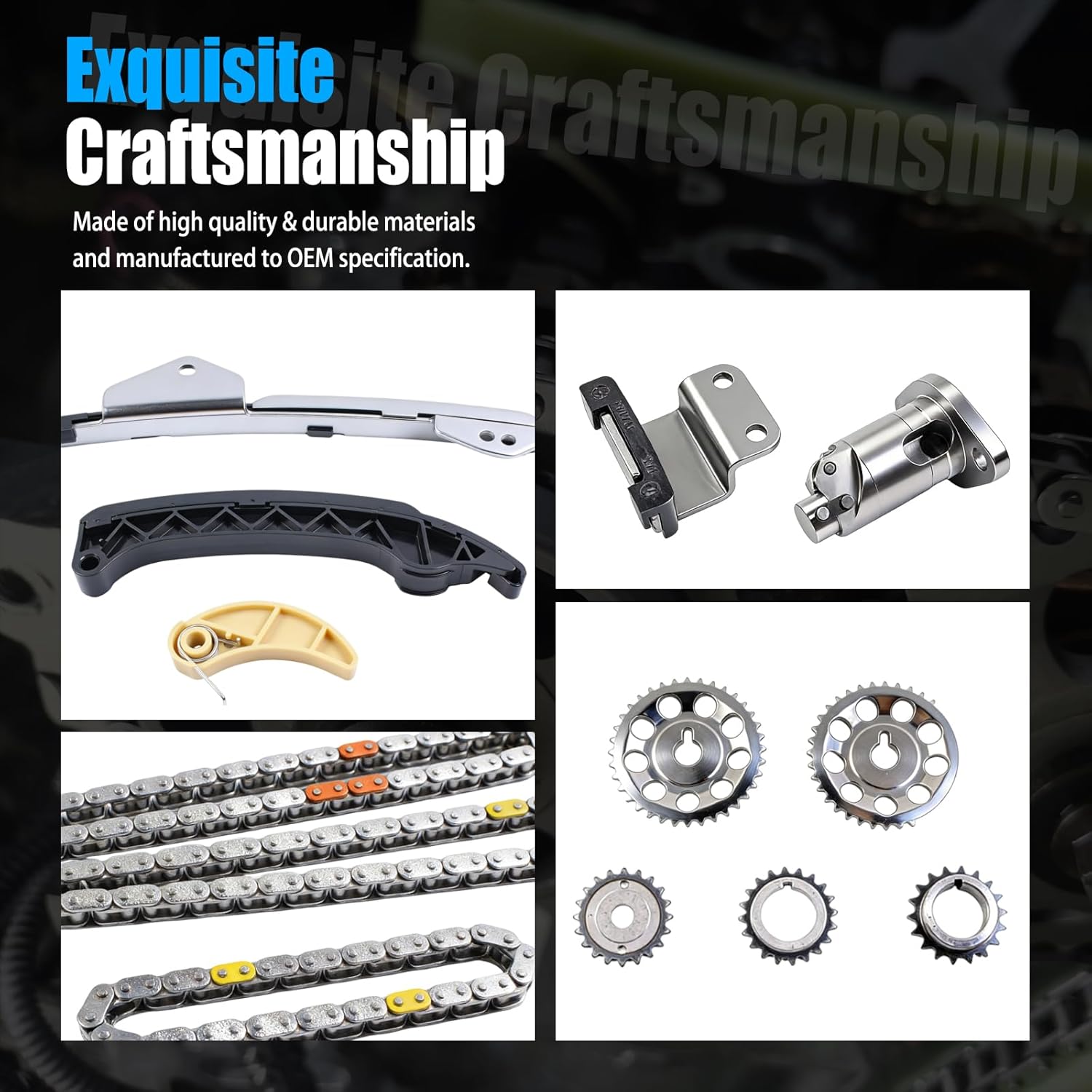 AUCERAMIC Timing Chain Kit for Toyota Corolla 2009-2015, Prius 2011-2015, Matrix 2009-2014, Pontiac Vibe 2009-2010, Scion XD 2008-2014 - [1.8L L4 DOHC]
