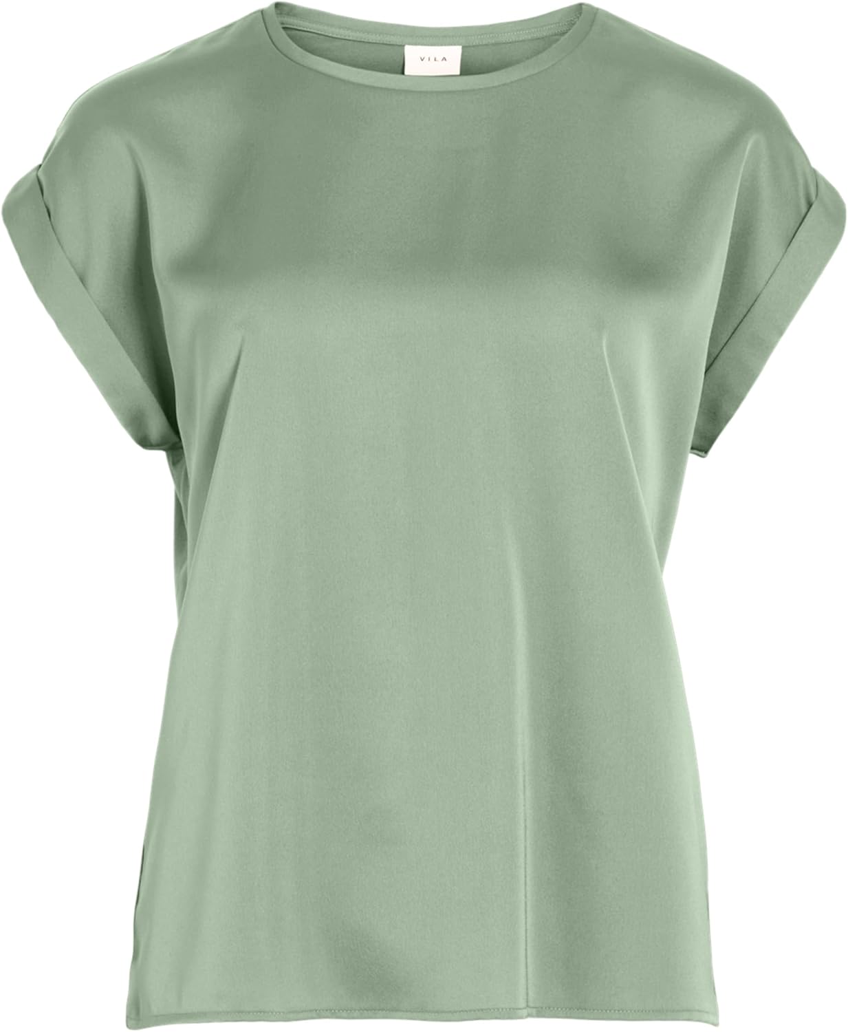 Vila T-shirt Viellette S/s Satin Top/su - Noos 14059563 Alhambra Dames