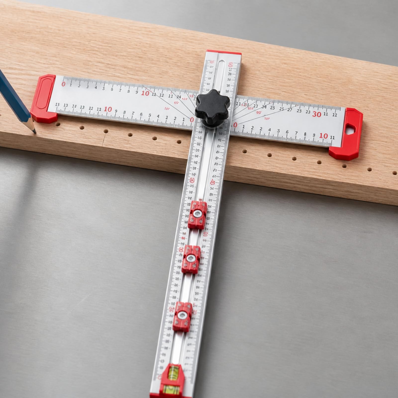 Règle En T Multifonction Équerre En T Multifonction Ergonomique Règle Traçage Butées Clisntes pr Bricoleurs
