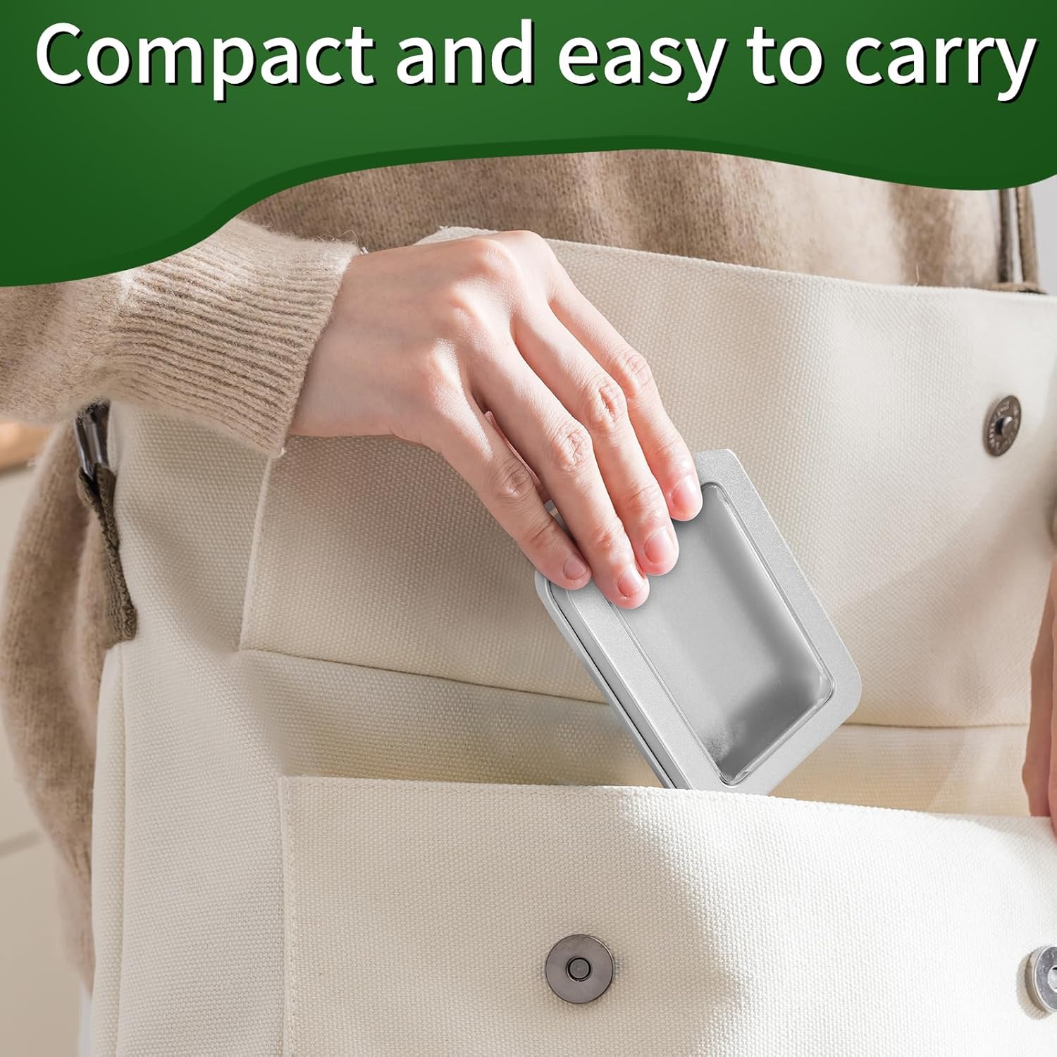 2 PCS Portable Cotton Swab & Floss Holder,Travel-Size Empty Metal Containers with Dustproof Lids for Cotton Swabs, Floss Picks, Hair Ties, and Small Items(Silver) - Image 4