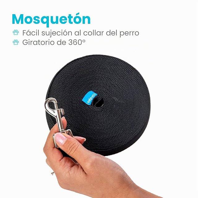 Foto 3 de 6 de Edipets, Correa Perro Larga, Adiestramiento, Resistente 1.5m / 3m / 5m / 10m / 15m, de Naylon