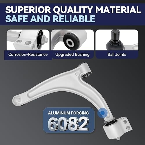 Miniatura 4 de Kit de suspensión delantera brazo de control inferior compatible con Chevrolet Malibu 2004-2012, Pontiac G6 2005-2010, Saturn Aura 2007-2009