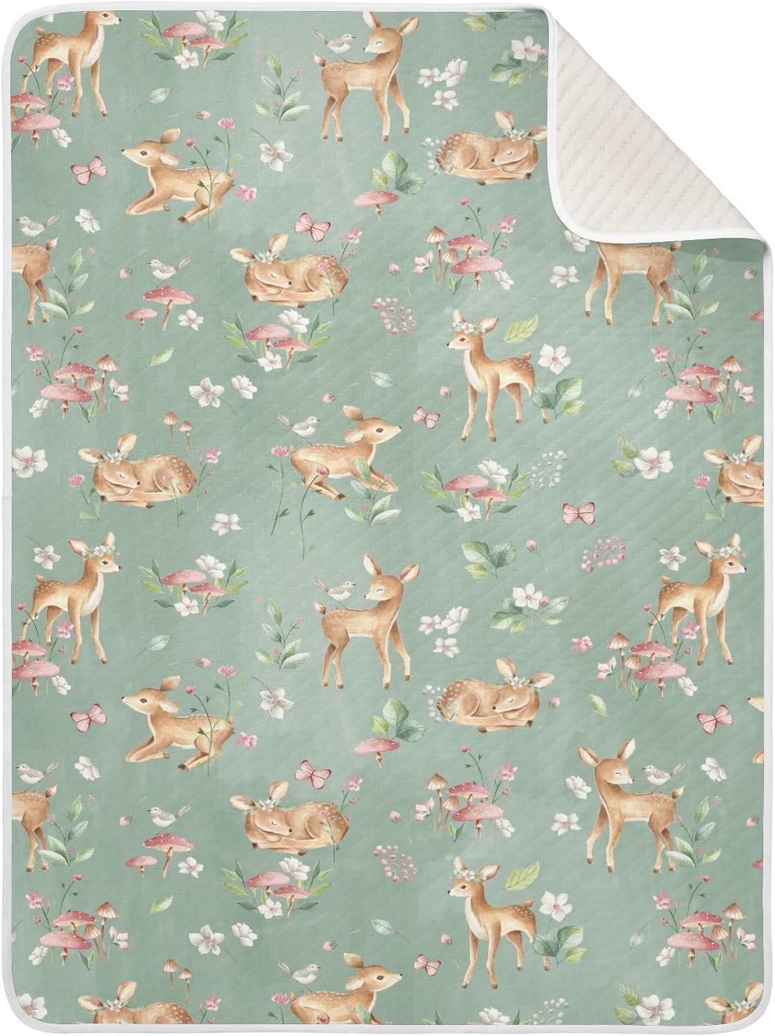 Woodland Animal Baby Blanket Receiving Blankets for Boys Girls