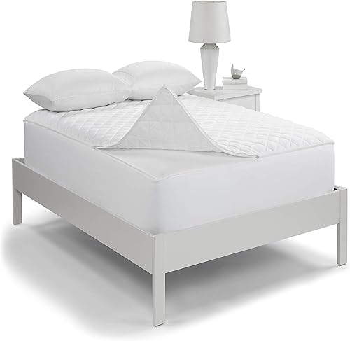 Miniatura 3 de Serta Protection Plus - Funda de colchón ajustable con relleno de fibra, tamaño California King, color blanco