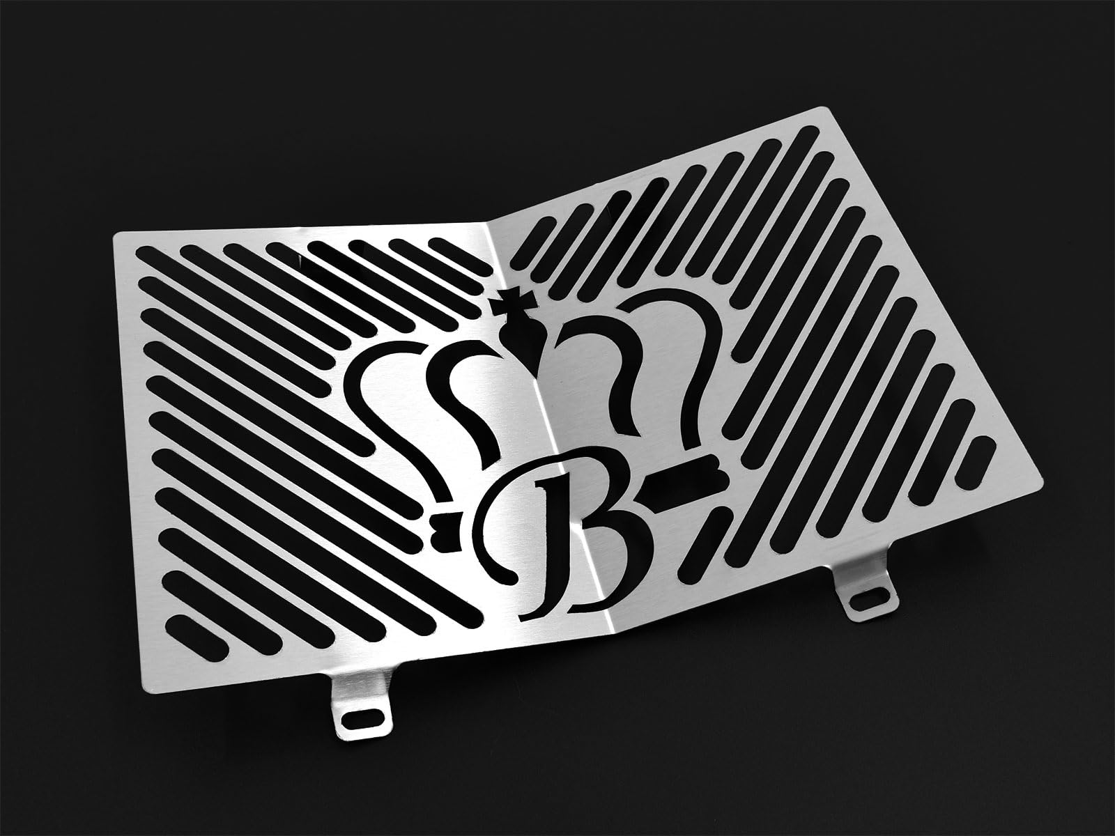 kompatibel mit: Suzuki GSX 1300 B-King BJ 2007-12 Kühlerabdeckung Wasserkühler Kühlergrill Kühlerschutz Kühlergitter Kühlerschutzgitter Kühlerverkleidung Logo1 silber