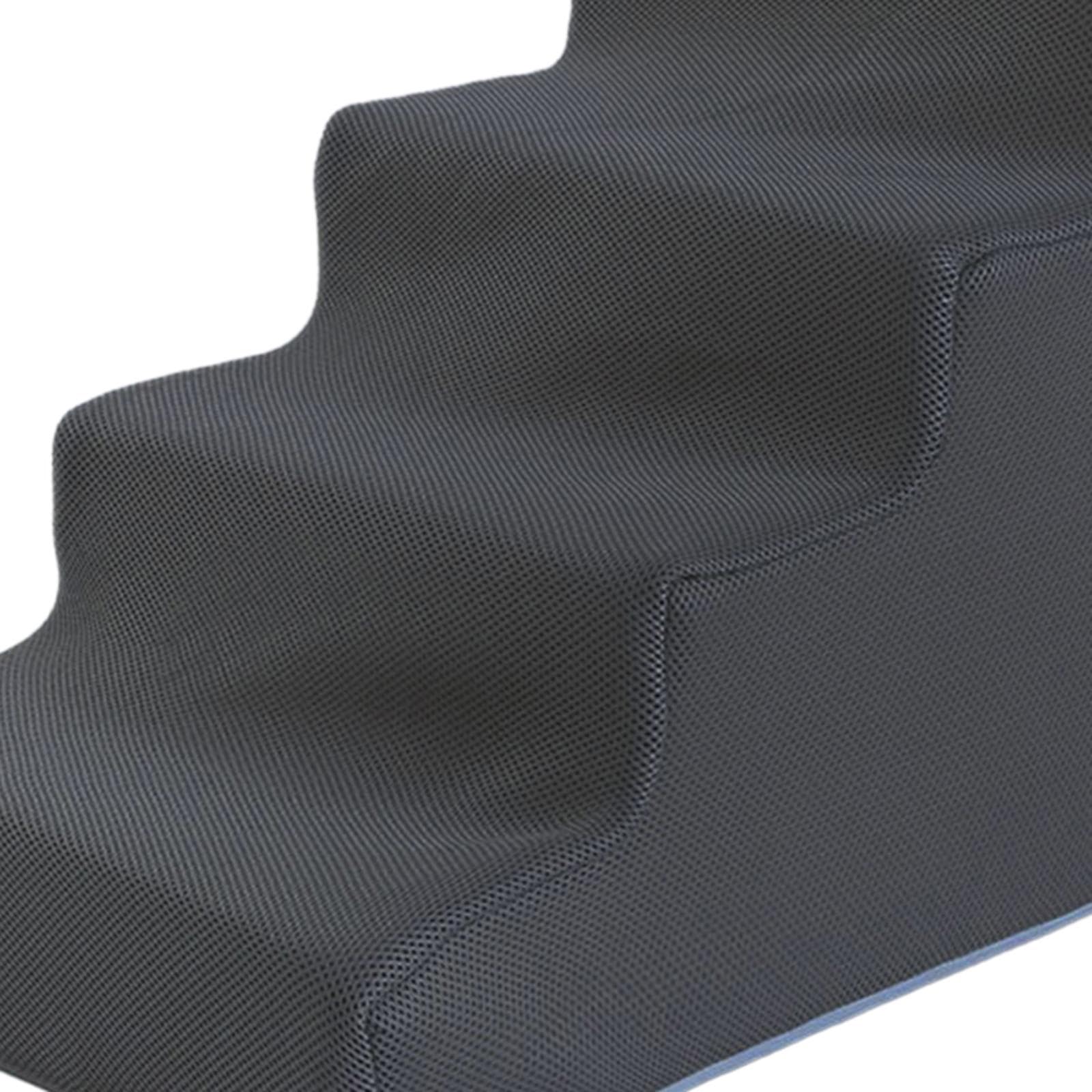 Scale per Animali Scaletta per Cani Piccoli Gradini Morbidi Rampa per Gatti Portatile con Copertura Lavabile E Fondo Antiscivolo Adatto per Cuccioli, 4 gradini grigio scuro