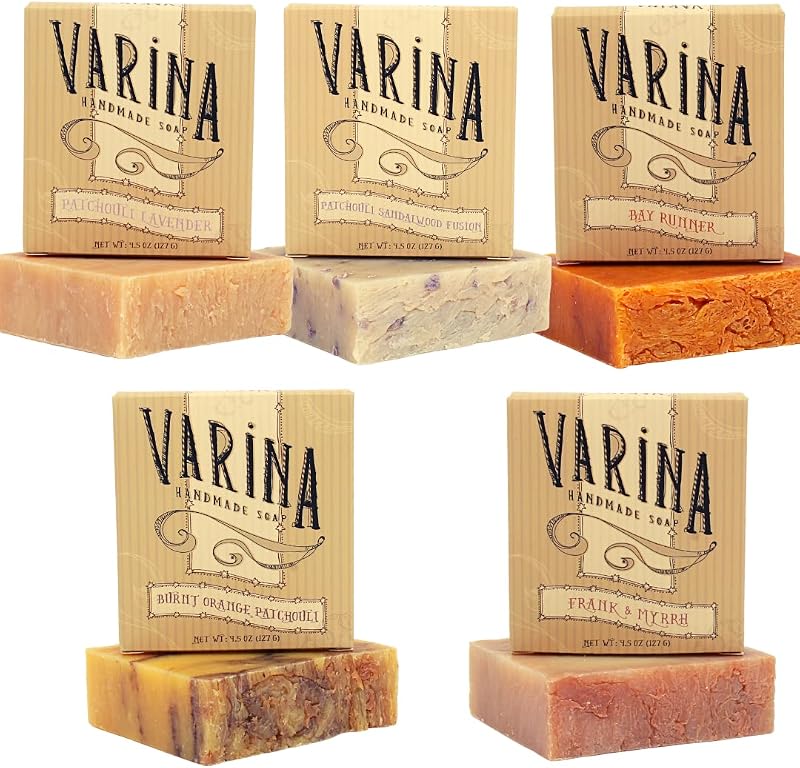 Varina Sabonete de Patchouli Variado, Pacote com 5