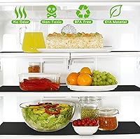 Vista 2 de WochiTV Forro para estantes de gabinetes, cajón 11.8 pulgadas x 4.9 pies, protectores impermeables de plástico EVA no adhesivo para cocina, Negro