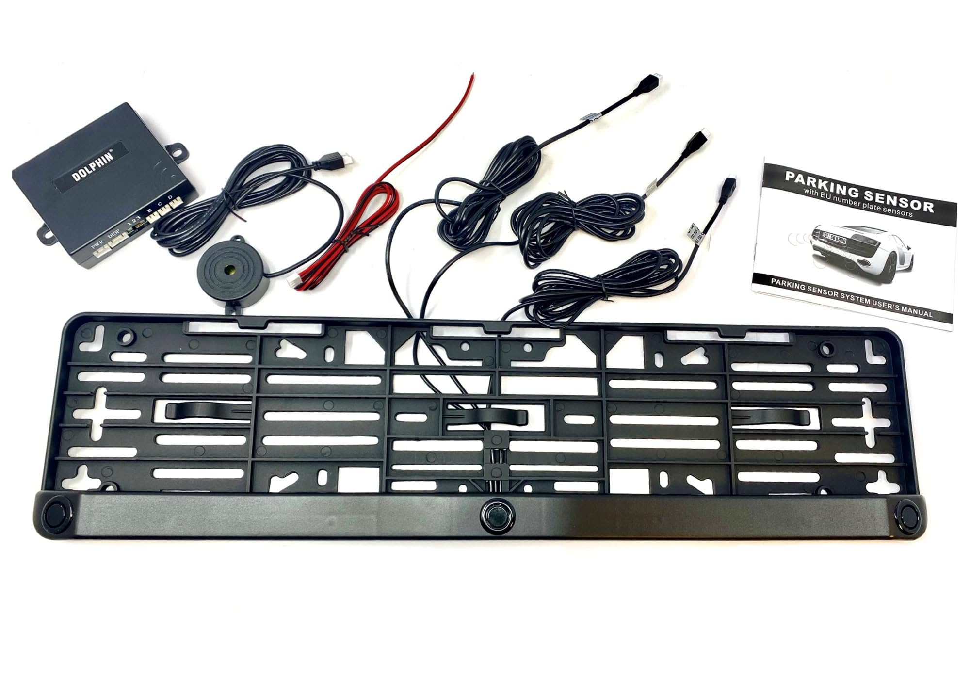 Kit sensori di parcheggio per targa, avviso acustico, montaggio semplice