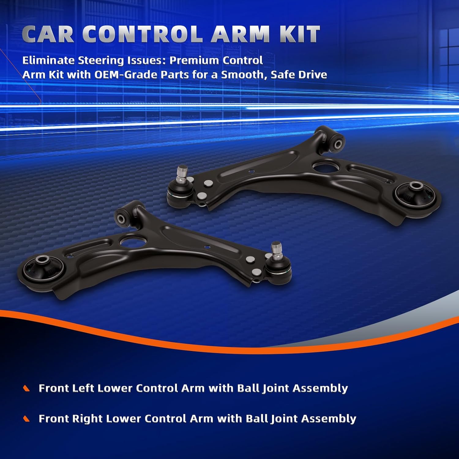 KEYOOG 2Pc Set K622426 K622428 Front Lower Control Arm and Ball Joint Assembly Compatible With 2012-2015 2016-2020 Chevy Sonic (OE# 95281651 95281652 95918880 95918881 522-065 522-066)