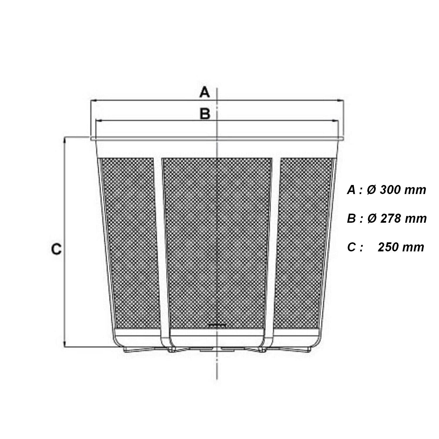 Uzman Filtro per acqua piovana, filtro per acqua piovana, filtro fine (diametro 30 cm)