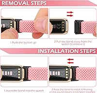 Vista 4 de Bandas elásticas de nailon compatibles con correas Fitbit Luxe para mujeres y hombres, elásticas, ajustables, transpirables, cómodas, correas