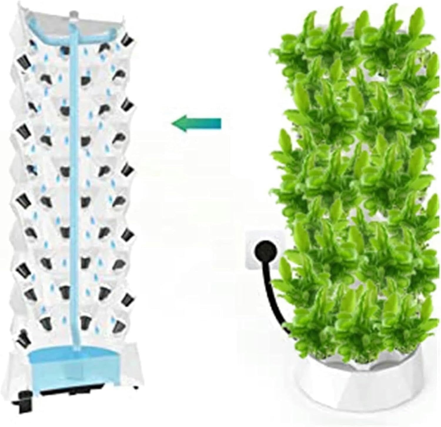 FLTRGO Hydroponics Growing System Hydroponics Tower Growing System, Indoor Plant Water Cycle Garden Growing Systems Vertical Hydroponic Pineapple Aeroponic Tower Indoor Garden