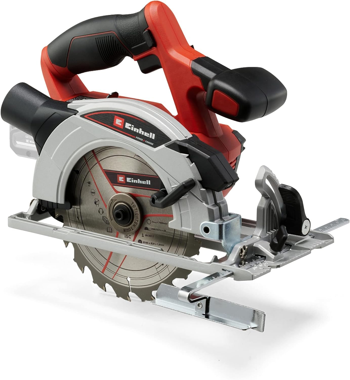 Einhell Akumulatorowa pilarka tarczowa TE-CS 18/165-1 Li-Solo Power X-Change & Einhell 4502118 Prowadnica do Pił Tarczowych Aluminium, 2 x 1000 mm