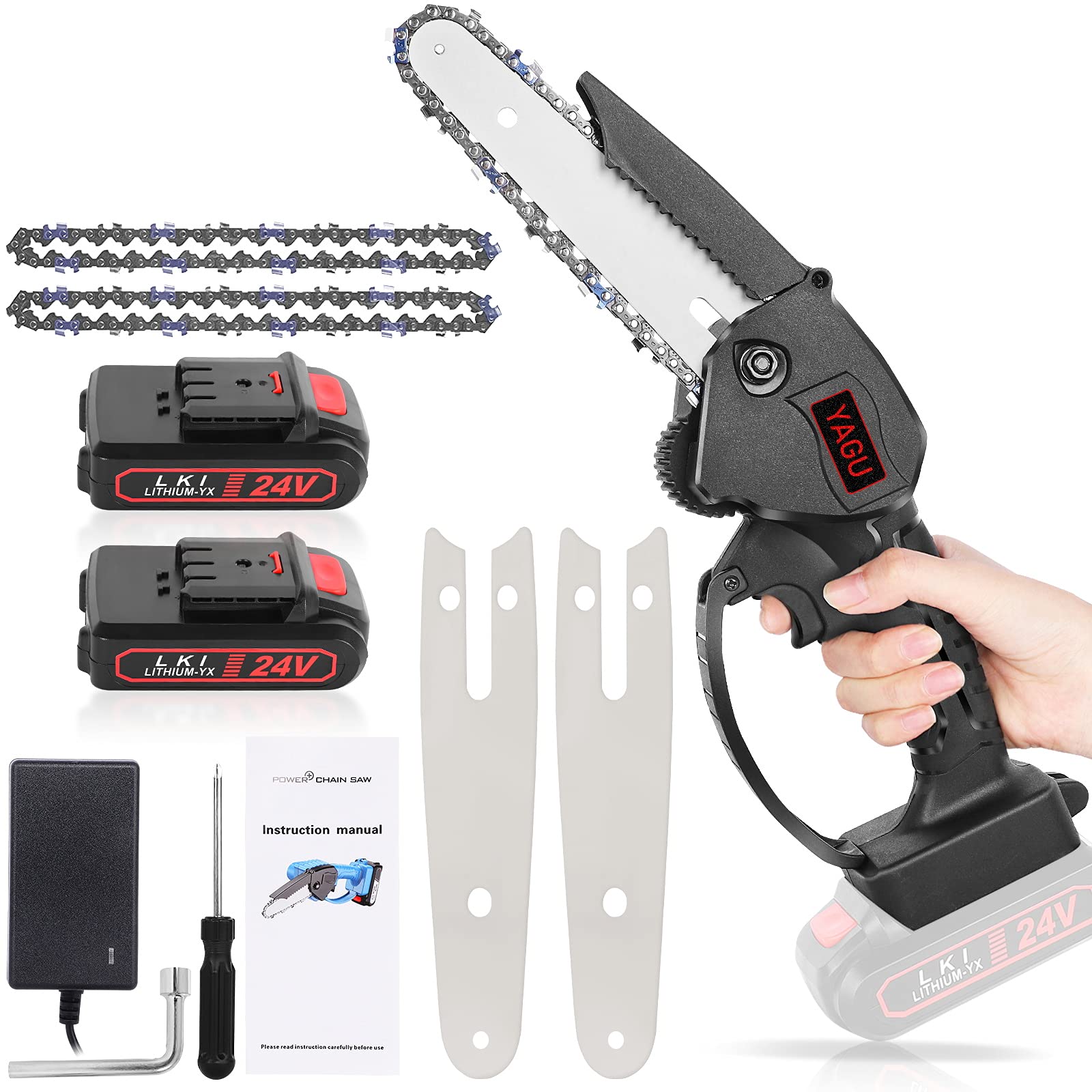 Buy Mini Chainsaw Cordless, 6 Inch Portable Rechargeable Cordless Power