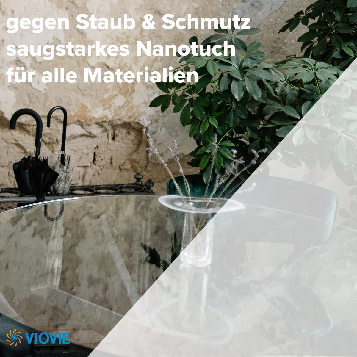 Nano Mikrofasertuch hellgrün 10 Stück 35x30 cm, Putztücher mit spezieller Nanofaser für Staub, Schmutz und Flüssigkeit, langlebige Mikrofaser Allzwecktücher mit Kantenschutz gegen Kratzer