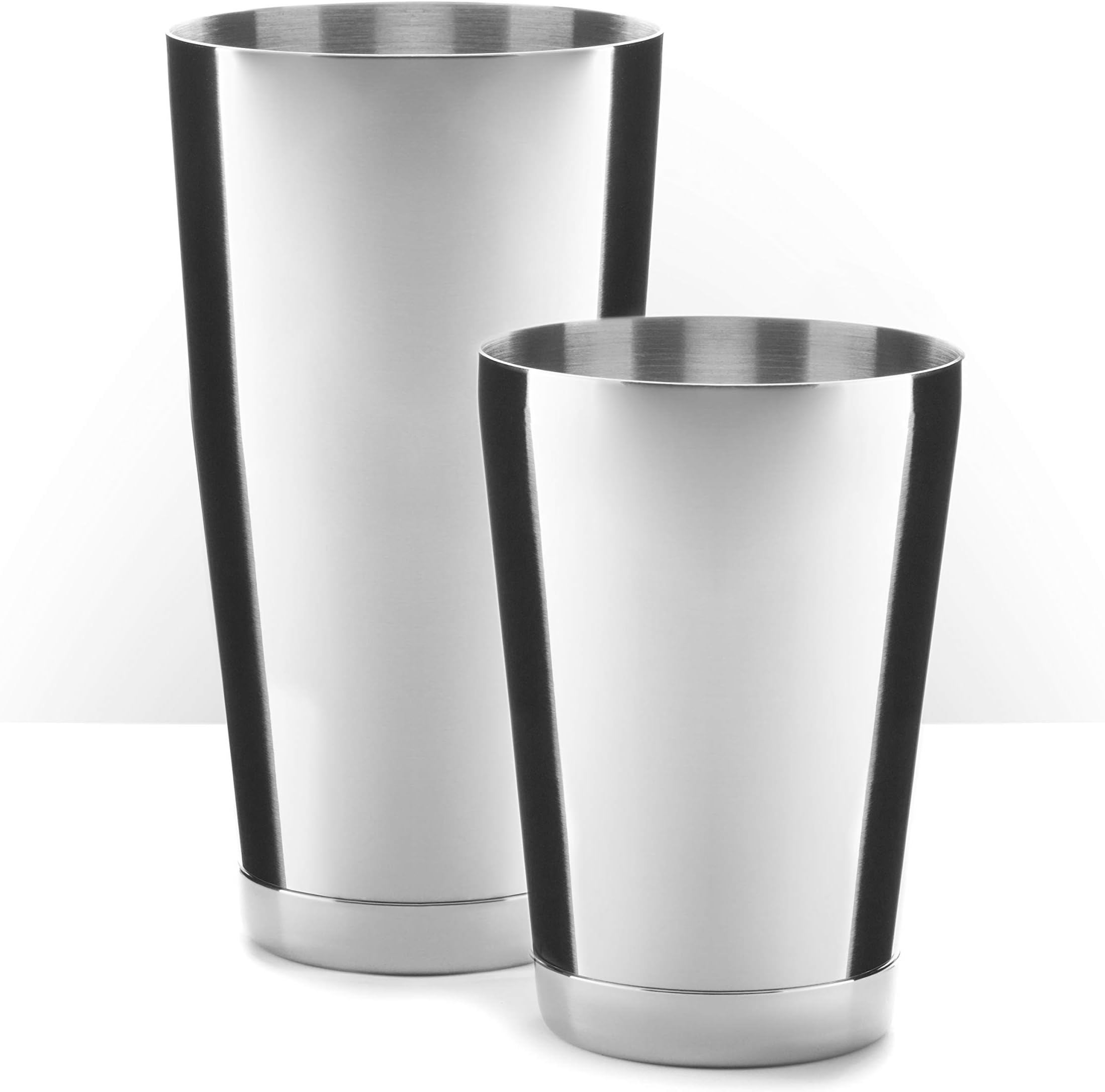 Piña Barware Stainless Steel Commercial Bar Boston Shaker Tin Set - 28oz. & 18oz. / Mirror Polished Finish (V1-1 Pair)