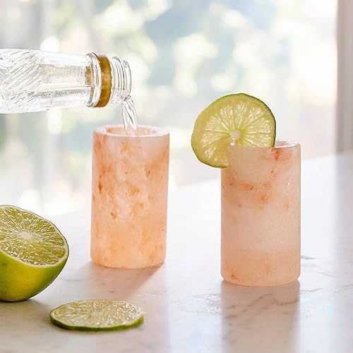 Miniatura 3 de Outset Chillware - Vasos de chupito de sal del Himalaya, juego de 4, vasos de chupito de 1 onza