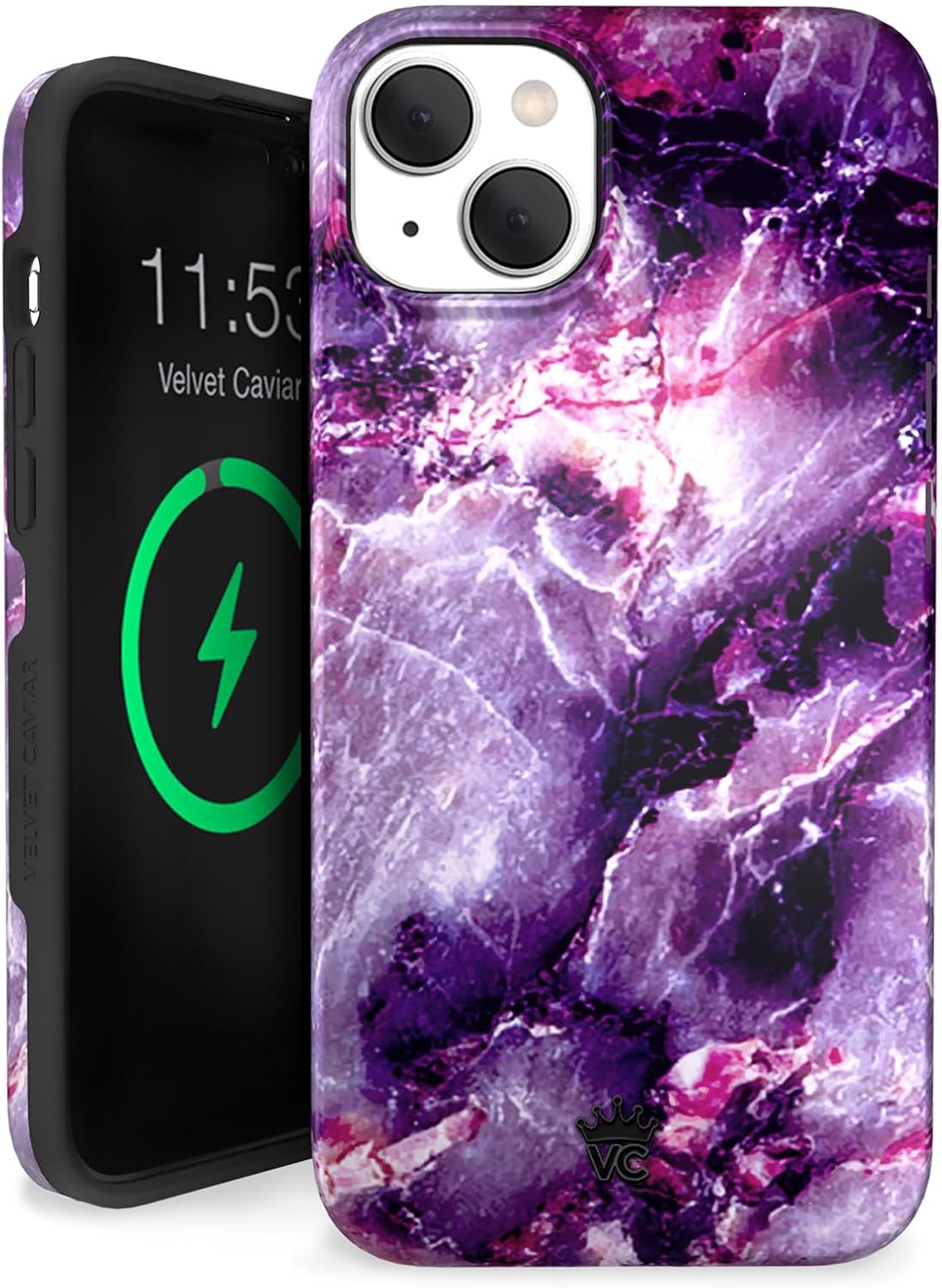 Velvet Caviar Case Compatible with iPhone 15 Plus Purple